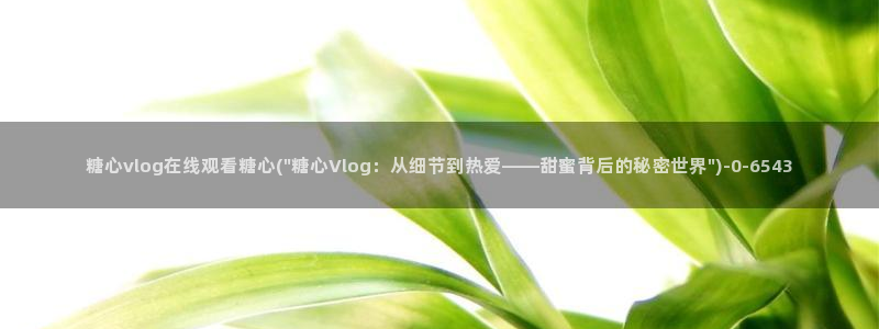 糖心vlog官网ios版本：糖心vlog在线观看糖心(\